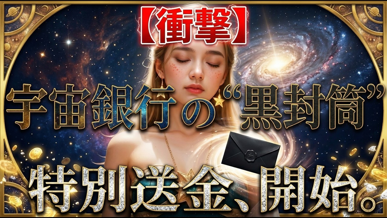【極秘送信】あなたに“黒封筒”が届きました。宇宙銀行から特別送金が正式に開始されます