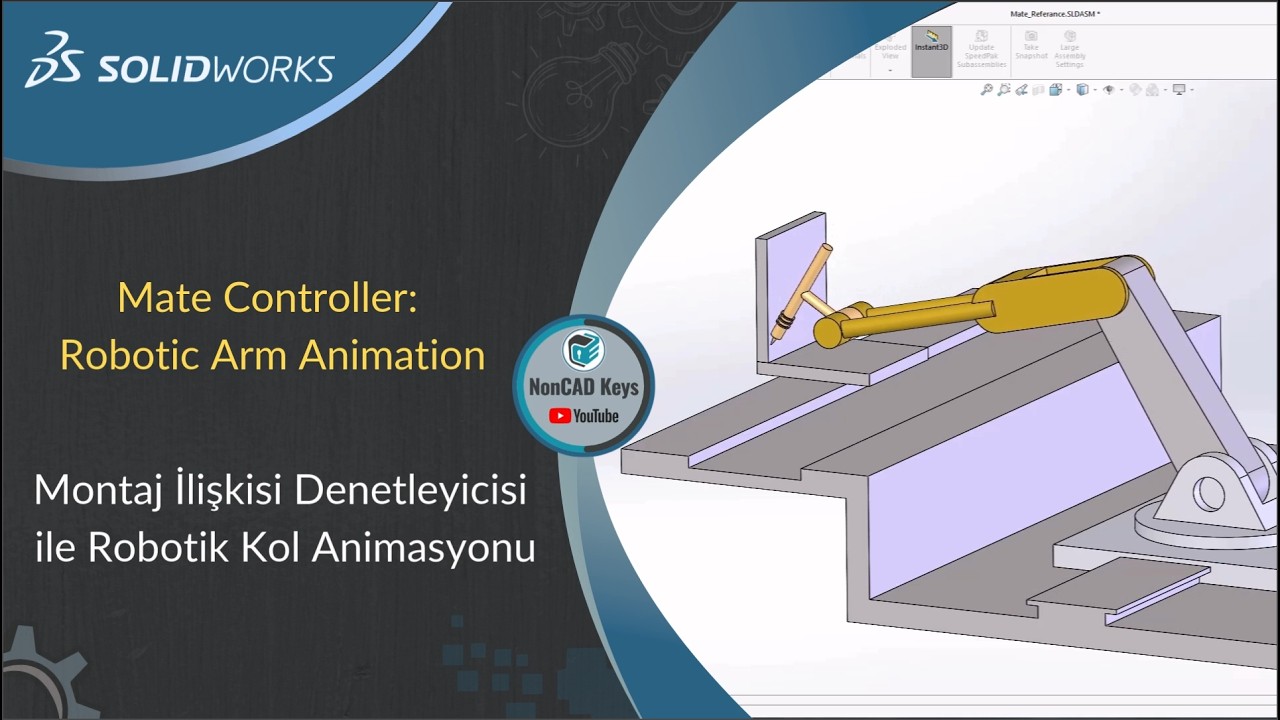 SOLIDWORKS - Mate Controller: Robotic Arm Animation