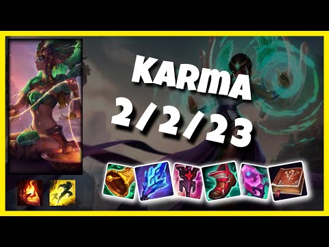 Karma Support 10.25 Challenger Gameplay Replay - S11 (2/2/23) - OCE