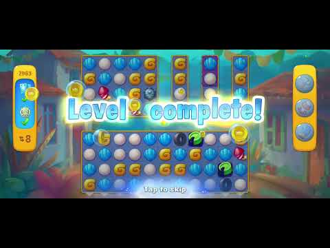 Fishdom gameplay level 2963