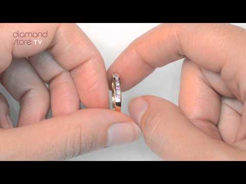 E4790 - 0.12CT Pink Sapphire And 0.08CT Diamond Ring In 9K Yellow Gold