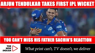 Arjun Tendulkar Takes First-Ever IPL Wicket; Watch Sachin, Rohit’s Priceless Gestures