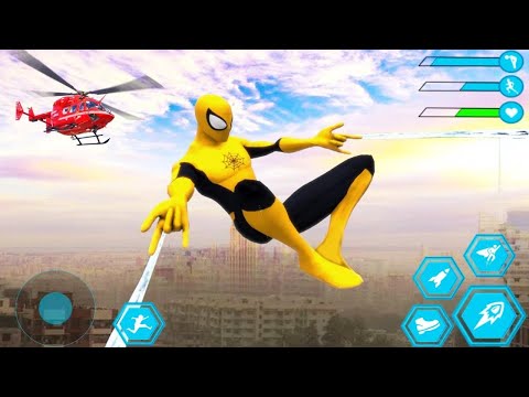 Flying Spider Rope Hero - Superhero Crime City Battle | Android GamePlay HD