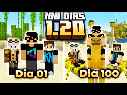 SOBREVIVI 100 DIAS MINECRAFT 1.20 EM TRIO - O FILME