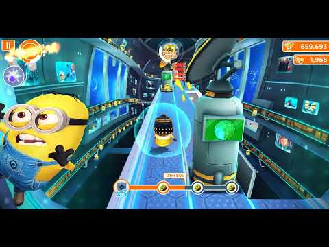 Minion Rush - Level 733 - Running with the Golden Minion Shield.