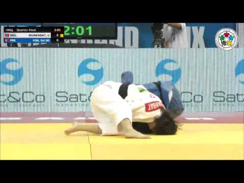 Urantsetseg MUNKHBAT (MGL) Vs Sol Mi KIM (PRK) - Judo Grand Prix Ulaanbaatar 2014 [-48kg]