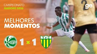 JUVENTUDE 1 X 1 YPIRANGA | MELHORES MOMENTOS | 1ª RODADA | CAMPEONATO GAÚCHO | ge.globo