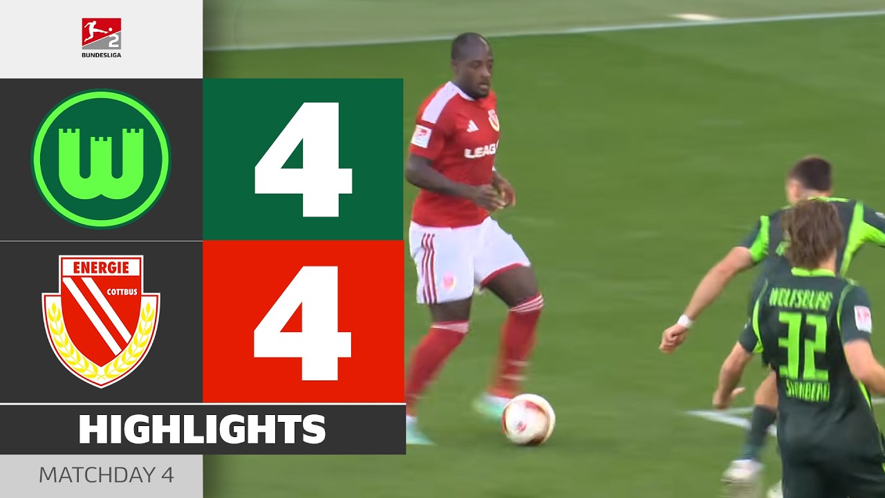 From 3-0 To Collapse! | VFL WOLFSBURG - ENERGIE COTTBUS | Highlights | Matchday 4 – Bundesliga 2