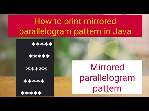 How To Print Mirrored Parallelogram Pattern In Java Pattern Programming In Java