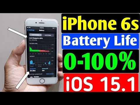 iPhone 6s Battery Life | iOS 15.1 Battery  Backup On iPhone 6s 99% - 1% Test - 24 Hours Challenge