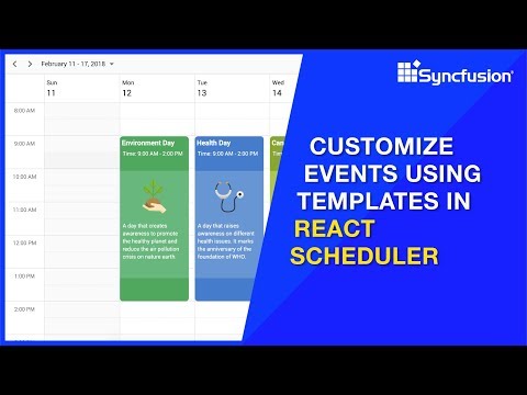 Customize Events Using Templates in React Scheduler