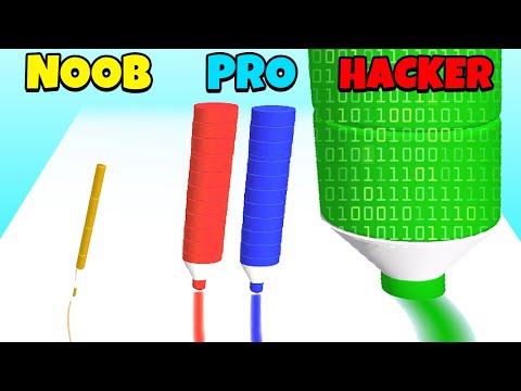 NOOB vs PRO vs HACKER - Crayon Rush 3D