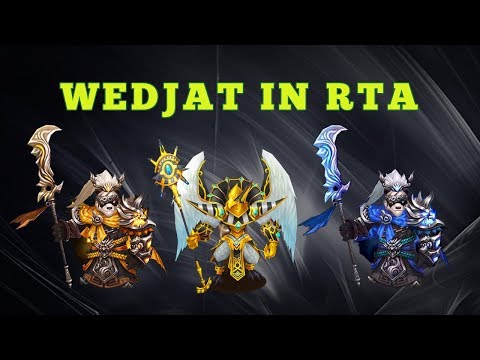 Wedjat (Light Horus) and double Panda Warrior team comp in RTA Season 9 - Summoners War