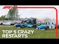 Top 5 Crazy Restarts in F1!