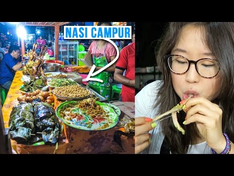 Street Food at Gianyar Night Market in Bali, Indonesia Video