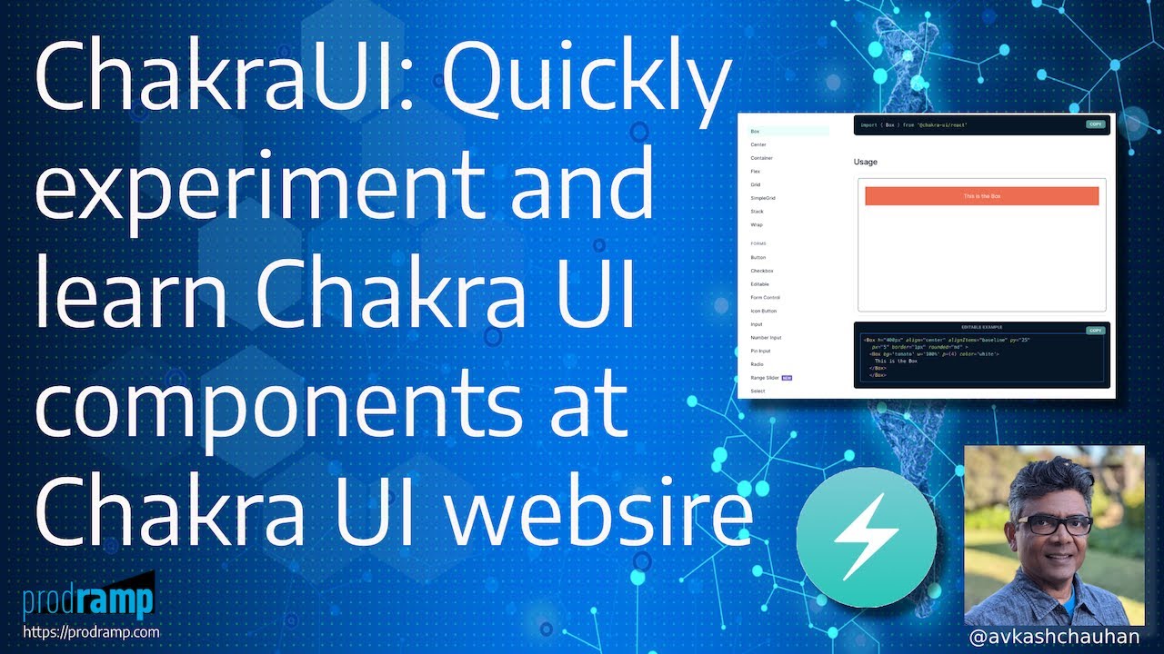 Chakra UI: Quickly experiment and learn various UI components directly at Chakra UI website