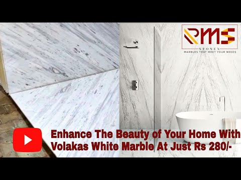 White rms indian volakas marble, thickness: 5 to 25 mm