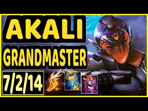 AKALI - 7/2/14 KDA MID GAMEPLAY - NA Ranked GRANDMASTER