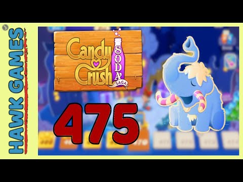 Candy Crush Soda Saga Level 475 Super Hard (Frosting mode) - 3 Stars Walkthrough, No Boosters
