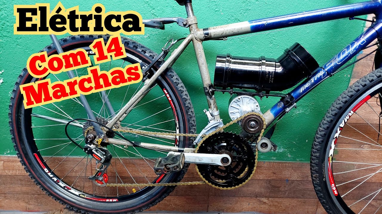 como montar uma bike eléttrica do zero com 14 marchas motor 36v caseira