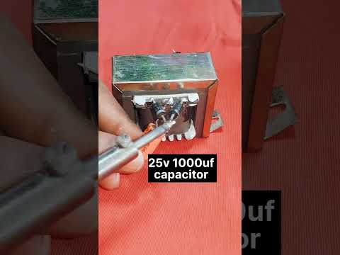 How to make 12 0 12 transformer to 12v DC power supply☺ #shorts