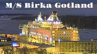 cruise ship M/S Birka Gotland leaving Mariehamn
