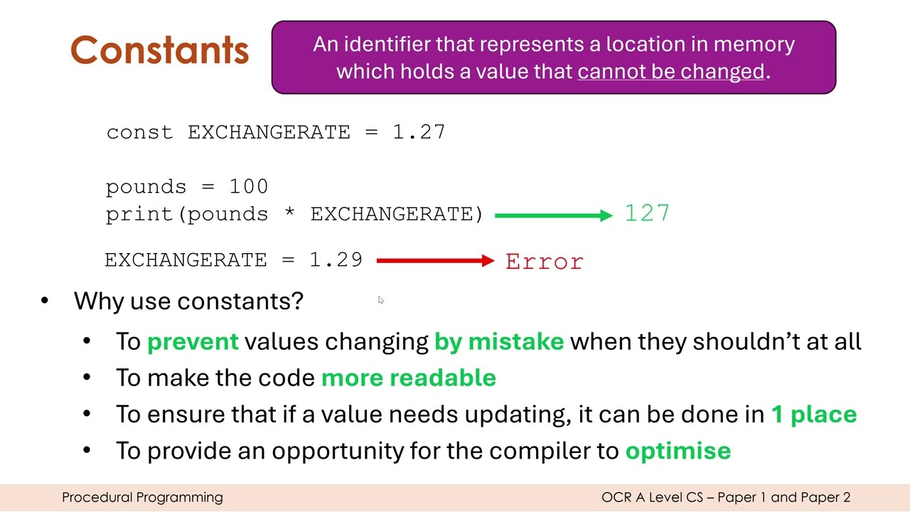 Programming Basics (Variables, Constants, Data Types, & I/O)