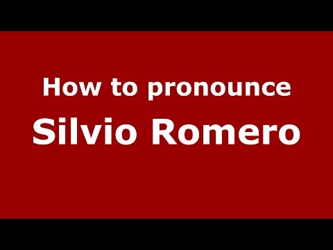 How to pronounce Silvio Romero (Spanish/Argentina) - PronounceNames.com