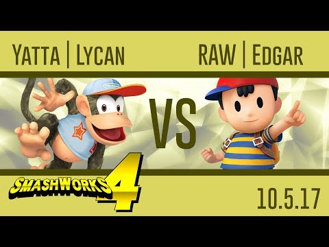 RAW | Edgar (Ness) vs Yatta | Lycan (Diddy Kong) - SmashWorks 4 - Wii U