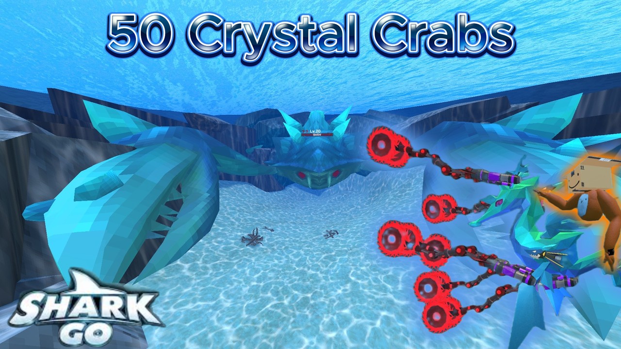 I killed 50 Crystal Crabs in shark go vr.