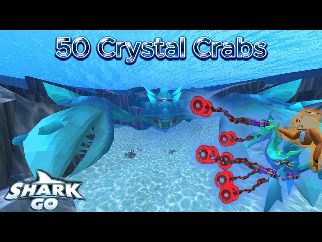 I killed 50 Crystal Crabs in shark go vr.