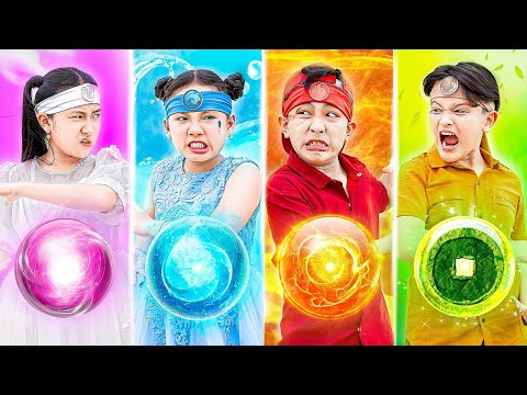 Fuego, Agua, Aire y Tierra Contra Mommy Long Legs! Nos Convertimos En Los Cuatro Elementos