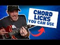 How to EASILY play Licks In Between CHORDS - 3  Examples