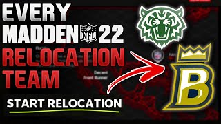 EVERY Relocation Team In Madden 22 Franchise Mode