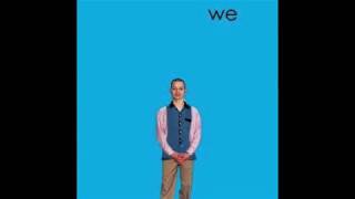 Cover art for Weezer Blue Album but the songs end right after the word is said or sung