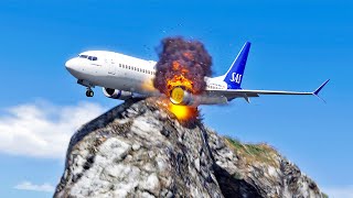 Plane Hangs Off Cliff after Emergency Landing on a Field - GTA 5