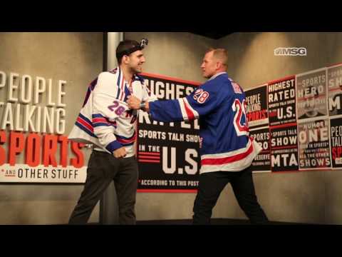 New York Ranger Colton Orr Teaches Comedian Sam Morril to Fight in Hockey | People Talking Sports*