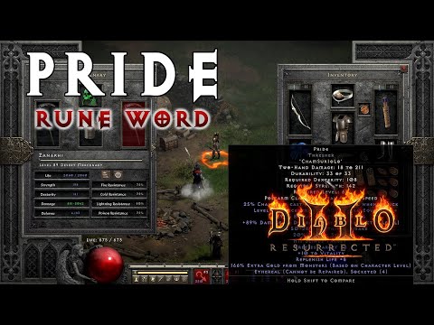 Making Pride Rune Word For Mercenary - Faith Multi Shot Amazon - Diablo 2 Resurrected