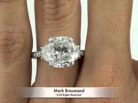 7.10ct Cushion Cut Diamond Engagement Anniversary Ring-Mark Broumand