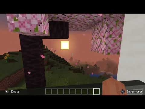 EPIC Minecraft Sunset at Sakura Tree!