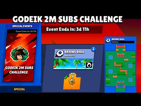 BRAWL STARS | GODEIK 2M SUBS CHALLENGE | 8 Win complete | Gameplay | Game |@GoDeiK