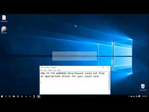 Cara Mengatasi How Fix WARNING DirectSound could not find an appropriate driver for your sound card