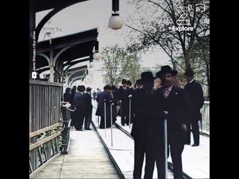Paris 1900 worlds fair moving sidewalk attraction