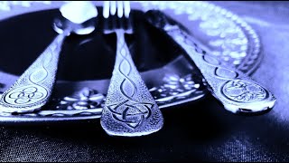 Celtic Flatware (Silverware) and Lenox Black Gothic Plates