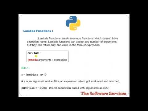 52 Python Lambda Functions In Telugu