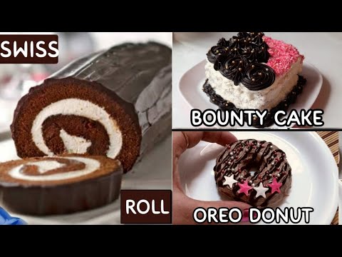 5 Min Fireless OREO Cooking Recipe for Competition Bounty Cake Oreo Sushi Chocolate Donut Swiss Roll