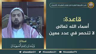 صورة أسماء الله تعالى لا تنحصر في عدد معين ..