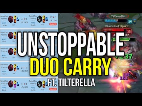 UNSTOPPABLE ONE-TRICKS DUO FT. Tilterella 3x CHALLENGER / #1 SION WORLD - League of Legends