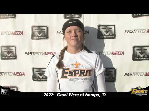 2022 Graci Ware Outfield and Second Base Softball Skills Video - Esprit Fastpitch