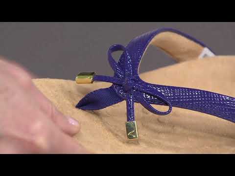 Vionic Thong Sandals w/ Bow Detail - Bella II Lizard on QVC
